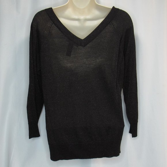 Apostrophe Knit Sweater Blouse Top Metallic Shimmer Size M(8-10) - Picture 2 of 7